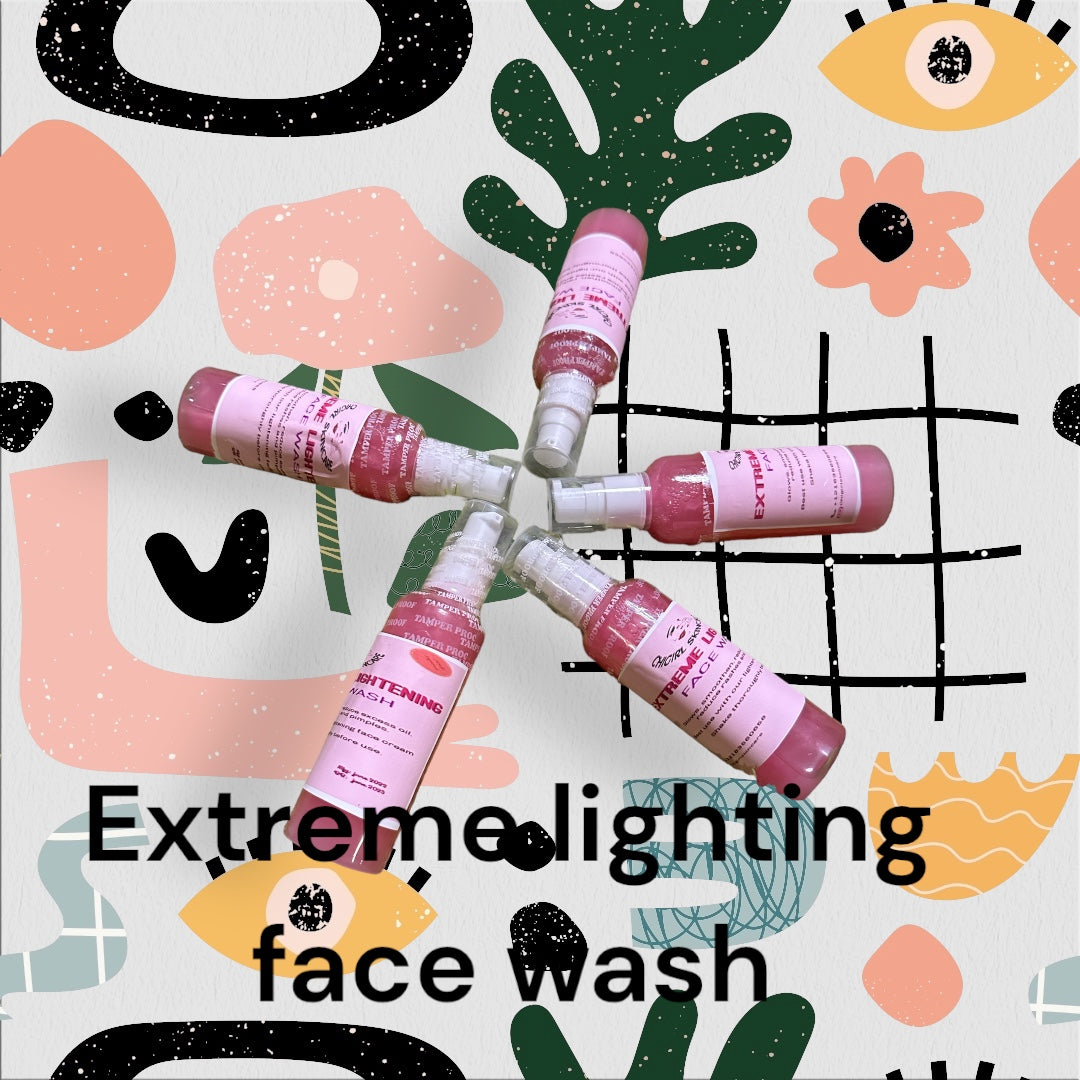 Extreme lighting face wash