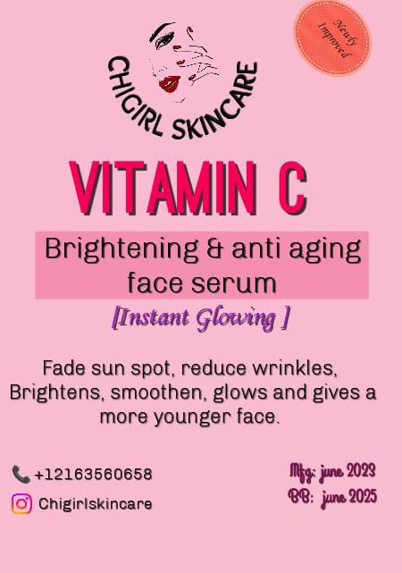 Vitamin C brightening & anti aging face serum